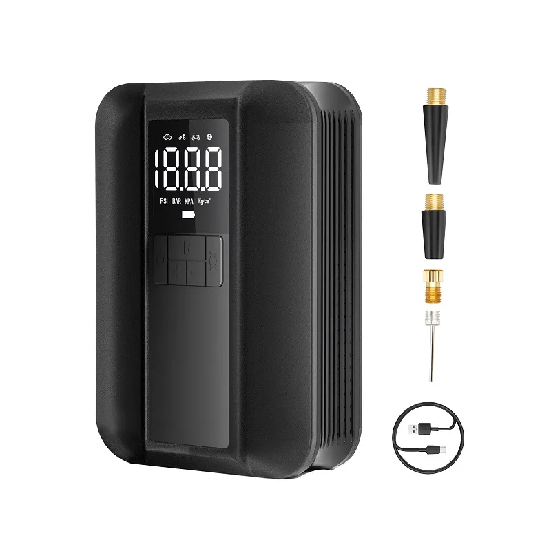 Smart Portabel Pump Luft-kompressor - Svart